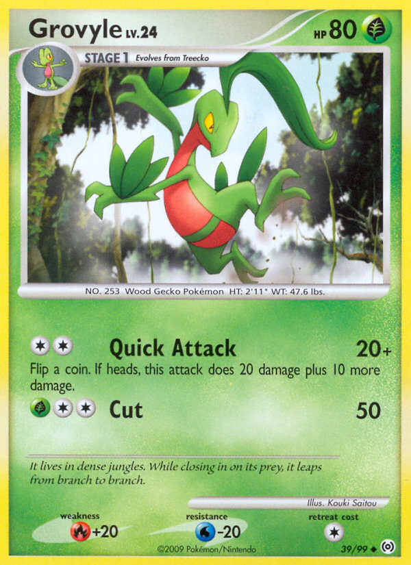 Grovyle 39 Uncommon card from Arceus