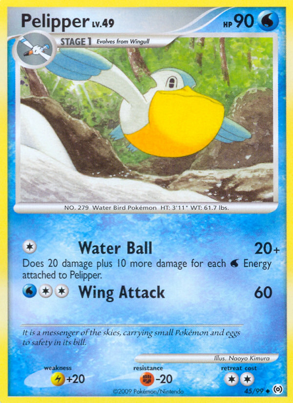 Pelipper 45/99 Uncommon card from Arceus