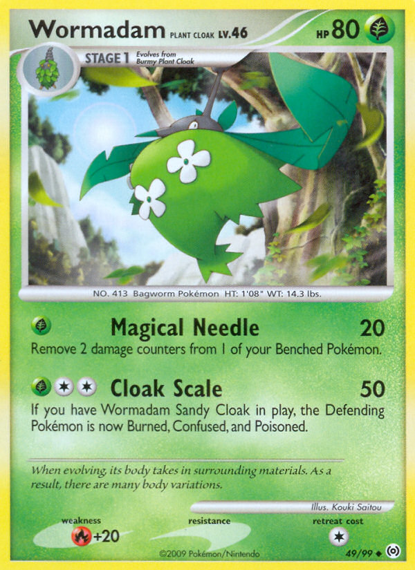 Wormadam Plant Cloak 49/99 Uncommon card from Arceus