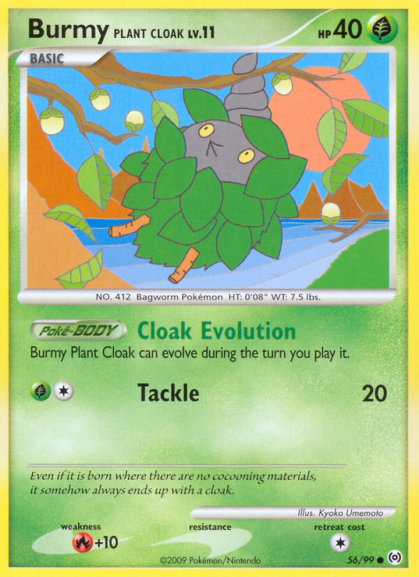 Burmy Plant Cloak 56 Common card from Arceus