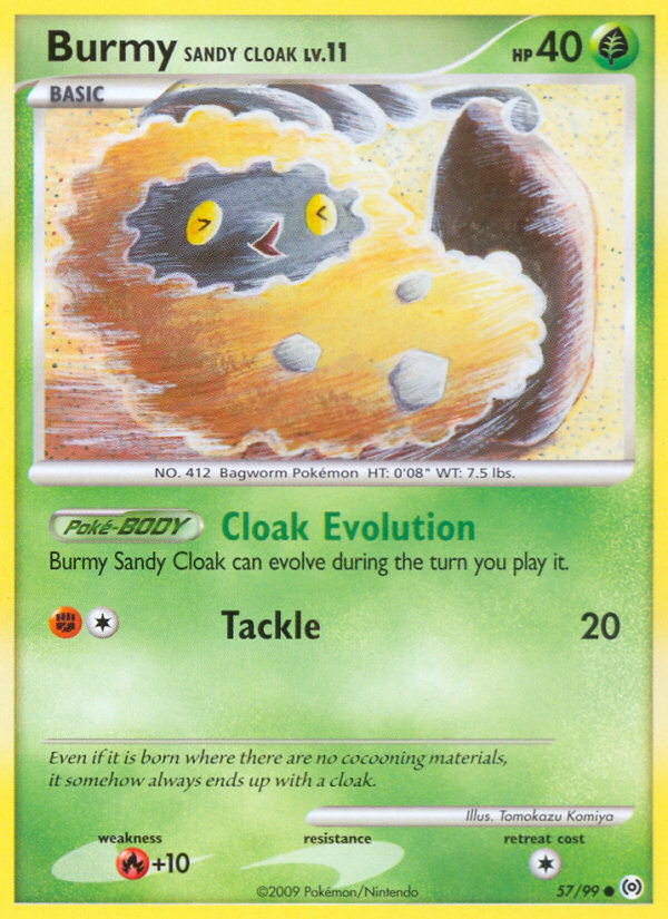 Burmy Sandy Cloak 57 Common card from Arceus