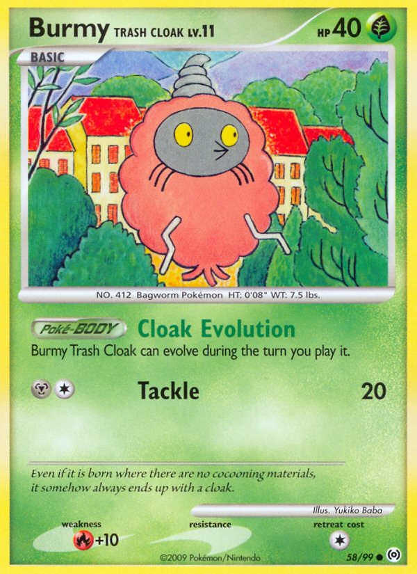 Burmy Trash Cloak 58 Common card from Arceus