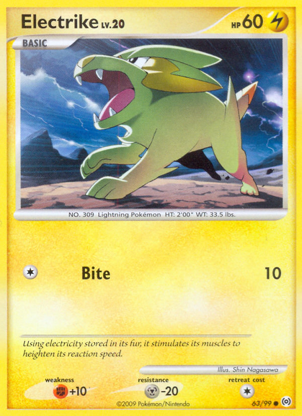 Electrike 63 Common card from Arceus