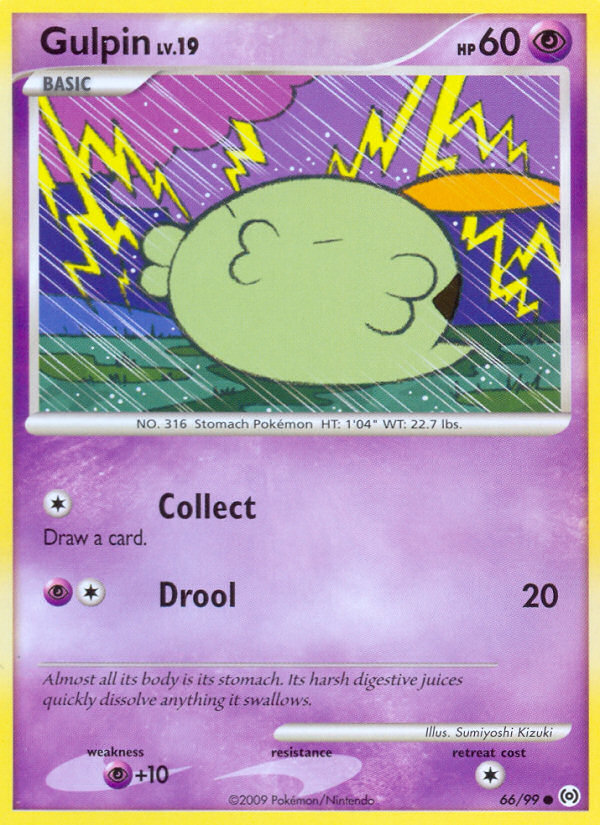 Gulpin 66/99 Common card from Arceus