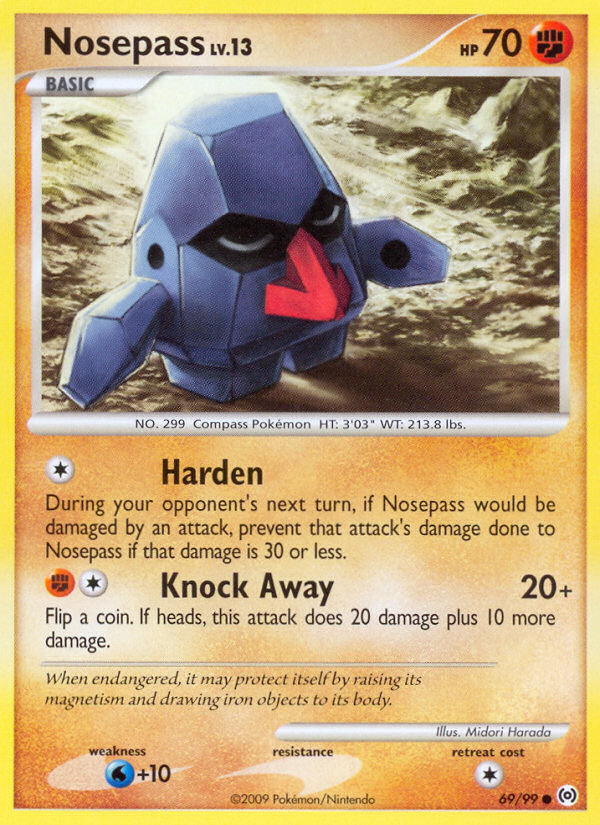 Nosepass 69 Common card from Arceus