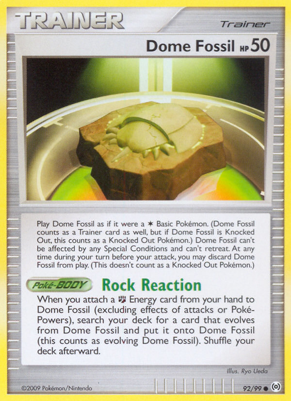 Dome Fossil 92/99 Common card from Arceus