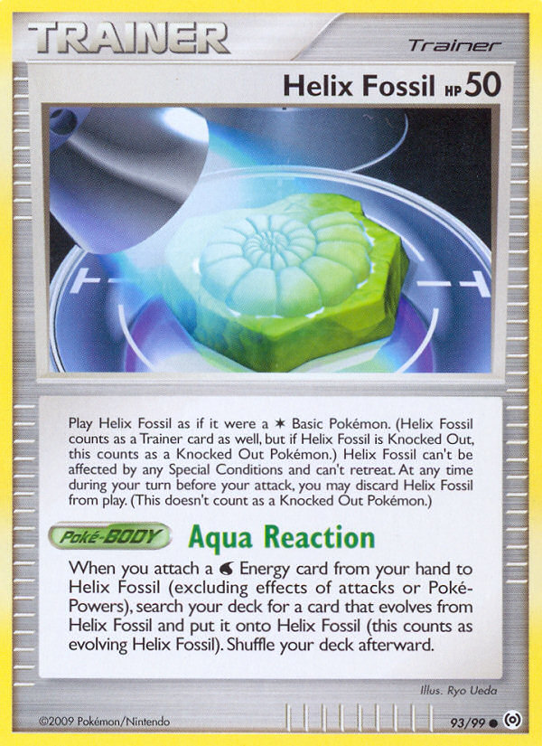 Helix Fossil 93 Common card from Arceus