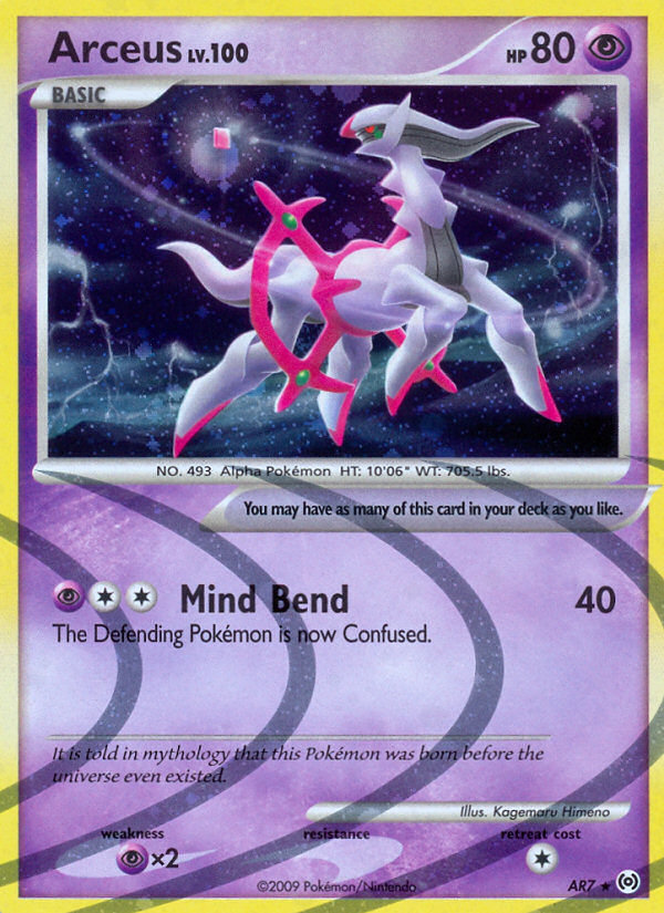 Arceus AR7 Rare card from Arceus