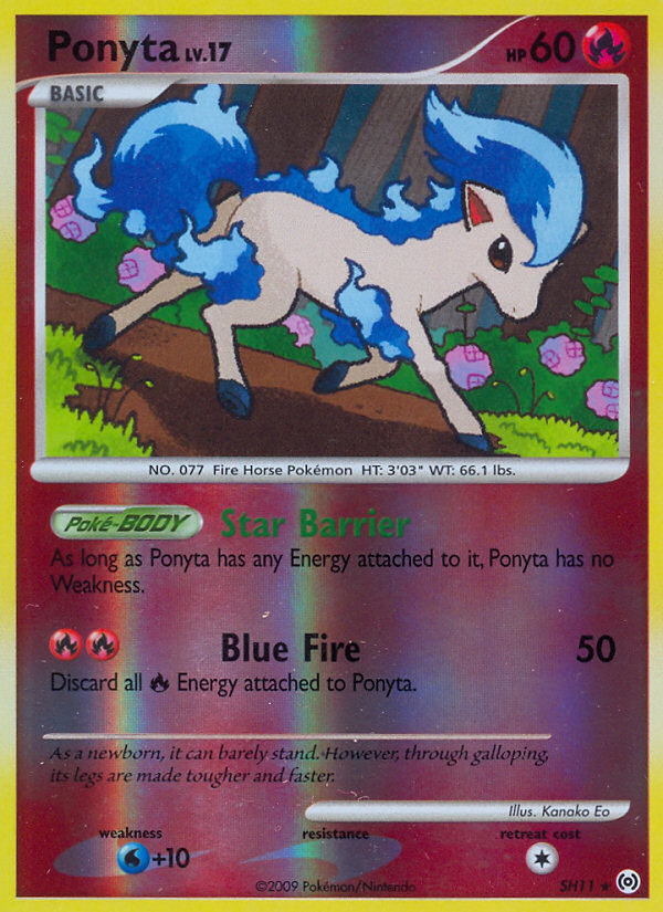 Ponyta SH11 Rare card from Arceus