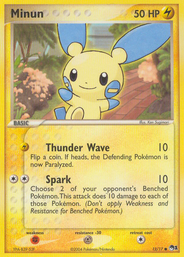 Minun 12 Common card from POP Series 1