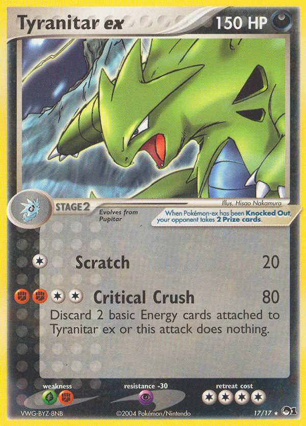 Tyranitar ex 17 Rare card from POP Series 1
