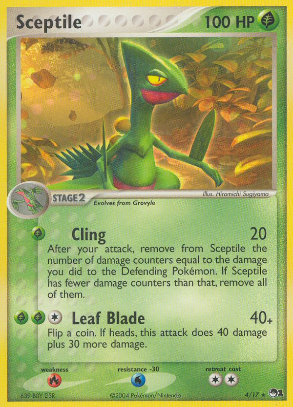 Sceptile 4 Rare card from POP Series 1