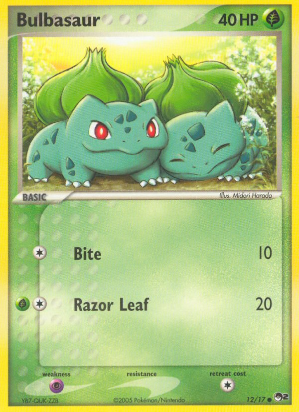 Bulbasaur 12/17 Common card from POP Series 2