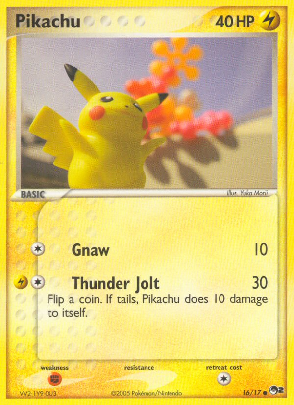 Pikachu 16 Common card from POP Series 2