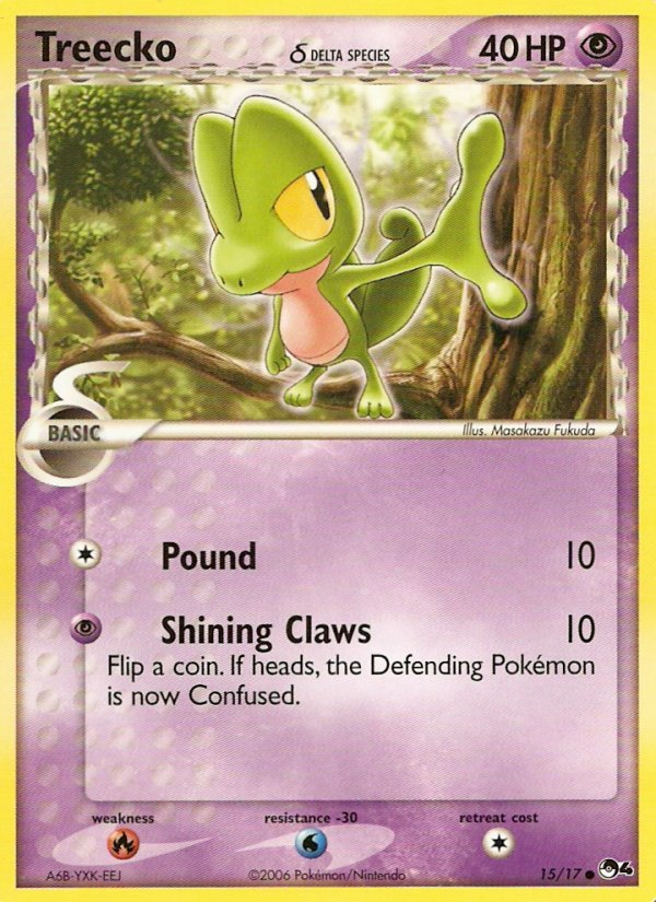 Treecko δ 15 Common card from POP Series 4