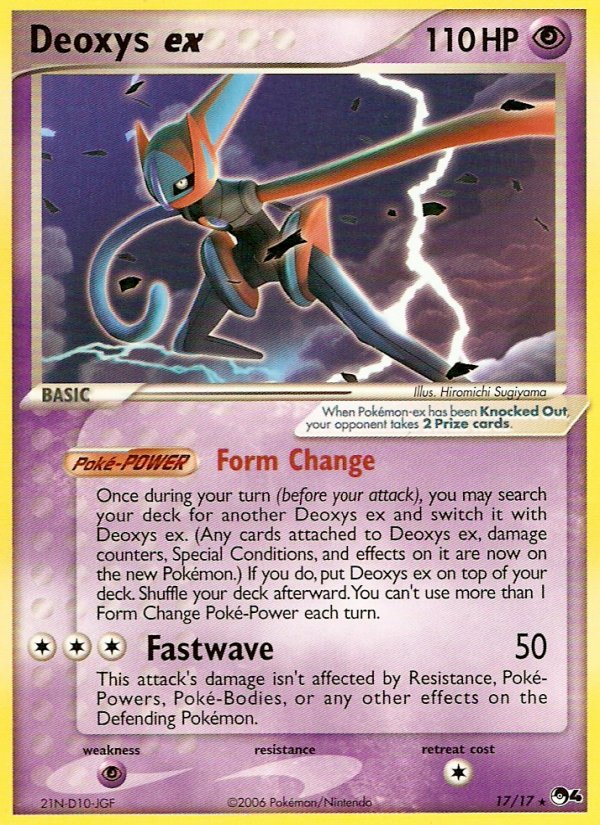 Deoxys ex 17 Rare card from POP Series 4