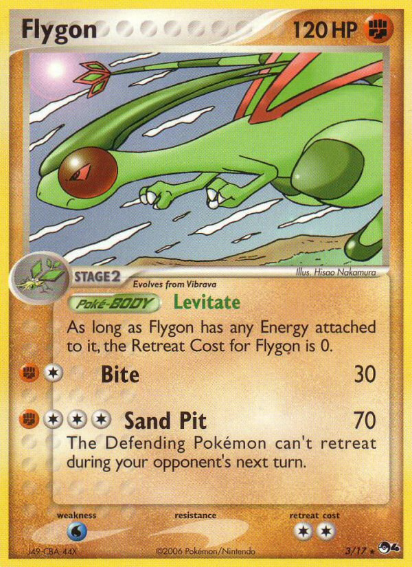 Flygon 3/17 Rare card from POP Series 4