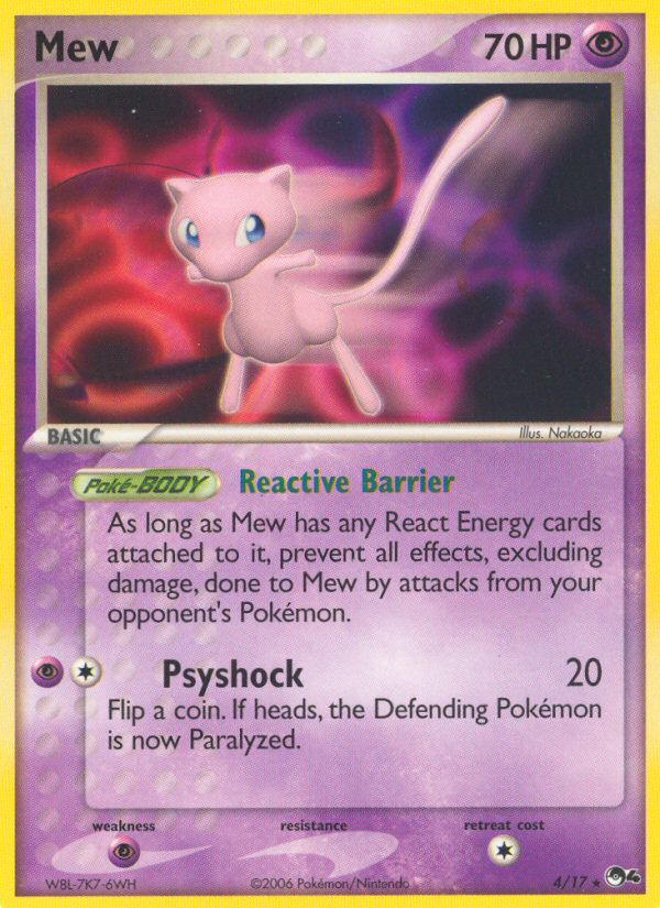 Mew 4 Rare card from POP Series 4
