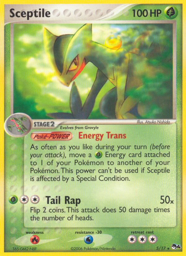Sceptile 5 Rare card from POP Series 4