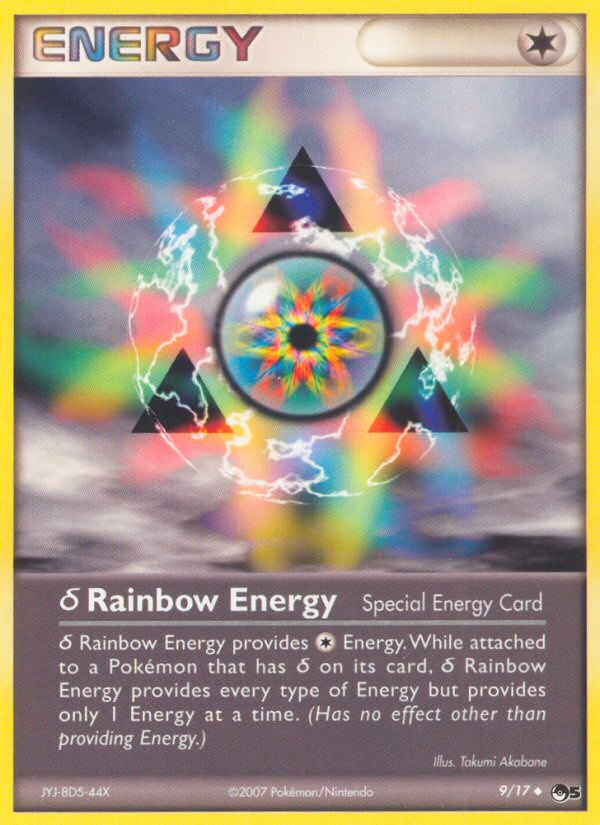 δ Rainbow Energy 9/17 Uncommon card from POP Series 5