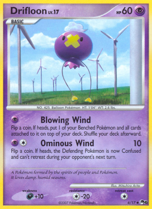 Drifloon 6 Uncommon card from POP Series 6