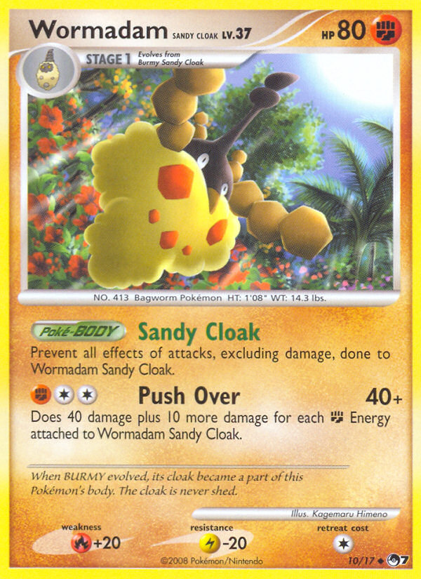 Wormadam Sandy Cloak 10 Uncommon card from POP Series 7
