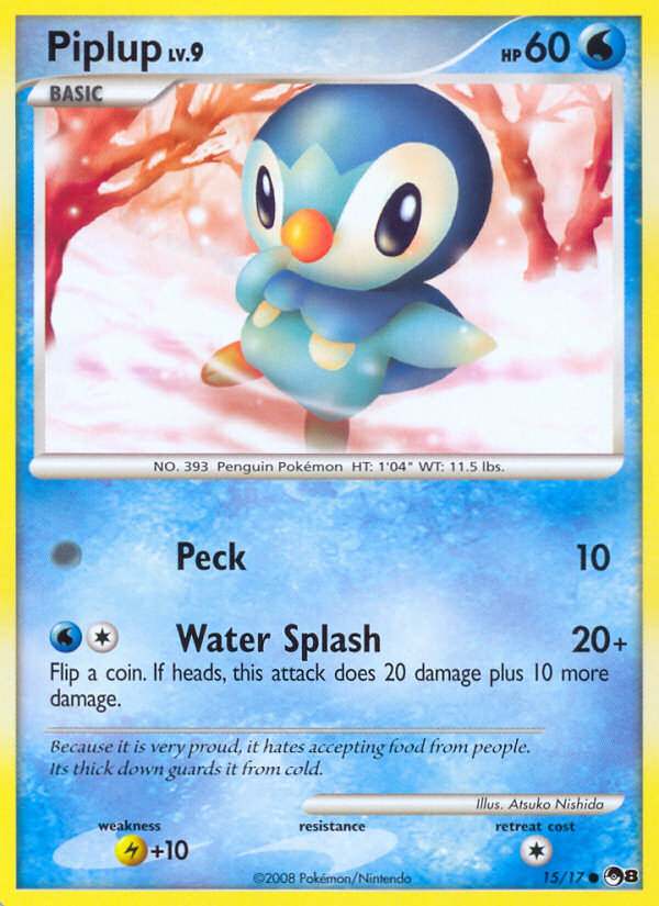 Piplup 15 Common card from POP Series 8