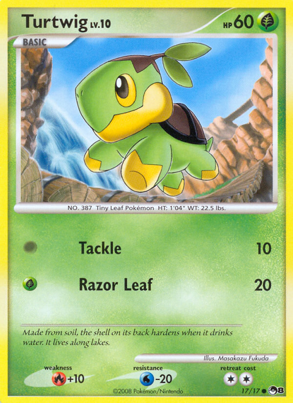 Turtwig 17/17 Common card from POP Series 8