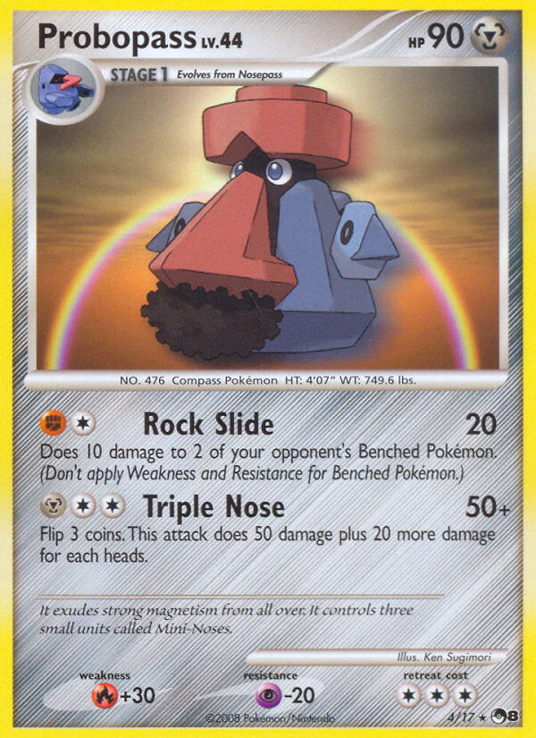 Probopass 4 Rare card from POP Series 8