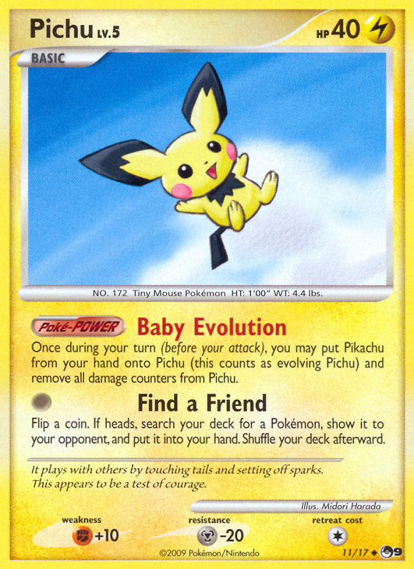 Pichu 11/17 Uncommon card from POP Series 9
