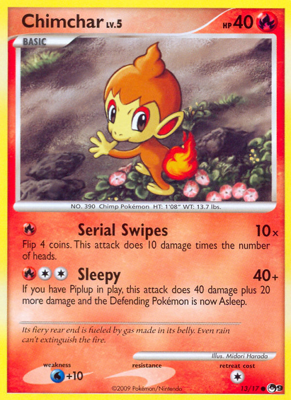 Chimchar 13 Common card from POP Series 9