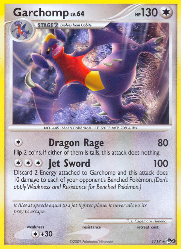 Garchomp 1 Rare card from POP Series 9