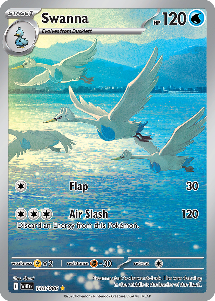 Swanna 110 Illustration Rare card from White Flare