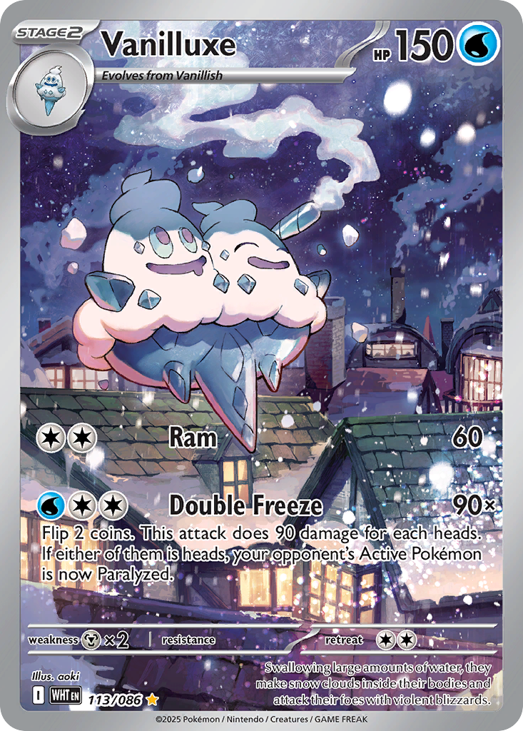 Vanilluxe 113/86 Illustration Rare card from White Flare