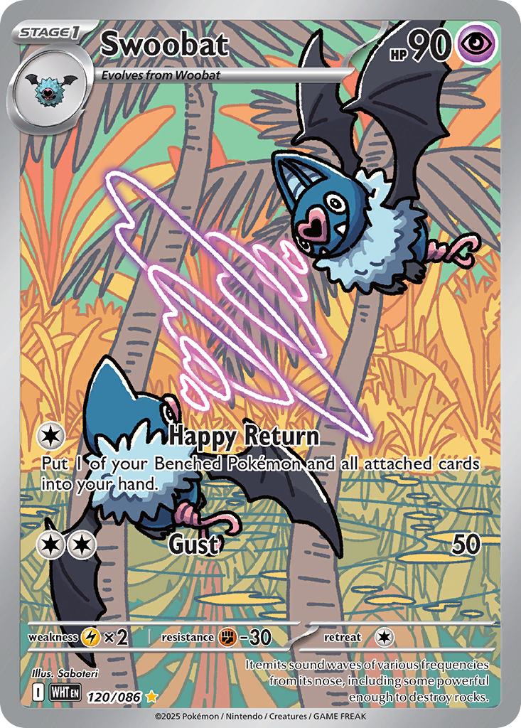 Swoobat 120 Illustration Rare card from White Flare