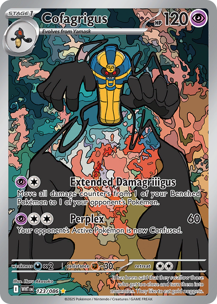 Cofagrigus 123 Illustration Rare card from White Flare