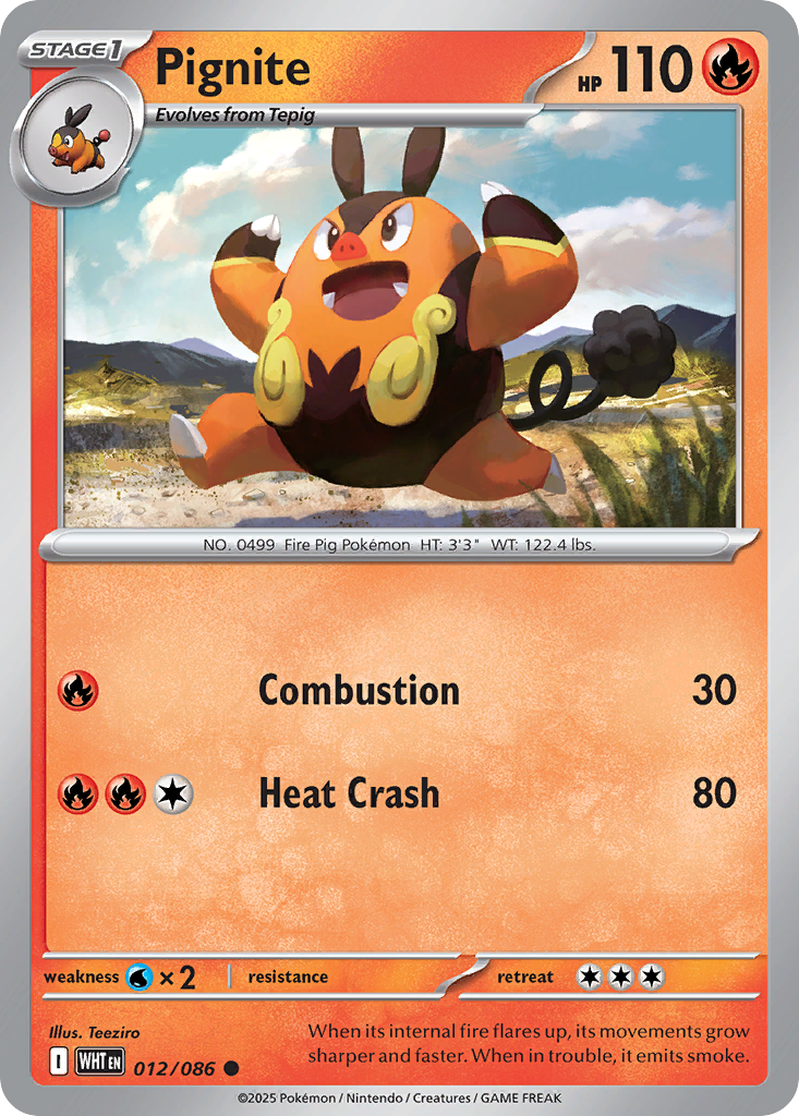 Pignite 12 Common card from White Flare