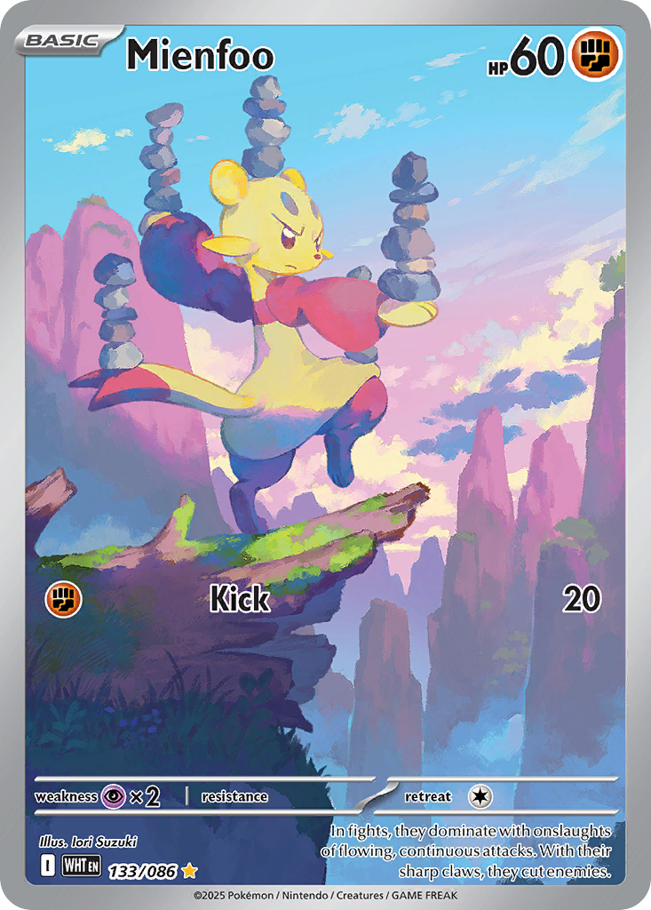 Mienfoo 133 Illustration Rare card from White Flare