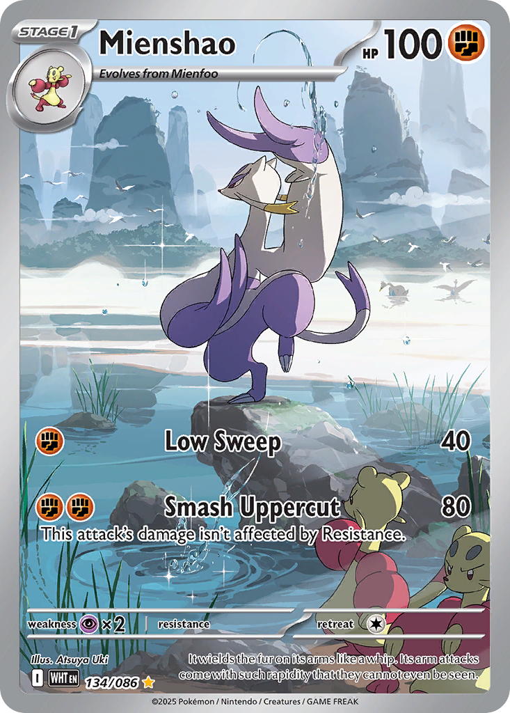 Mienshao 134 Illustration Rare card from White Flare