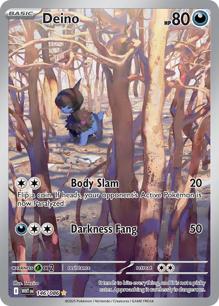 Deino 146/86 Illustration Rare card from White Flare