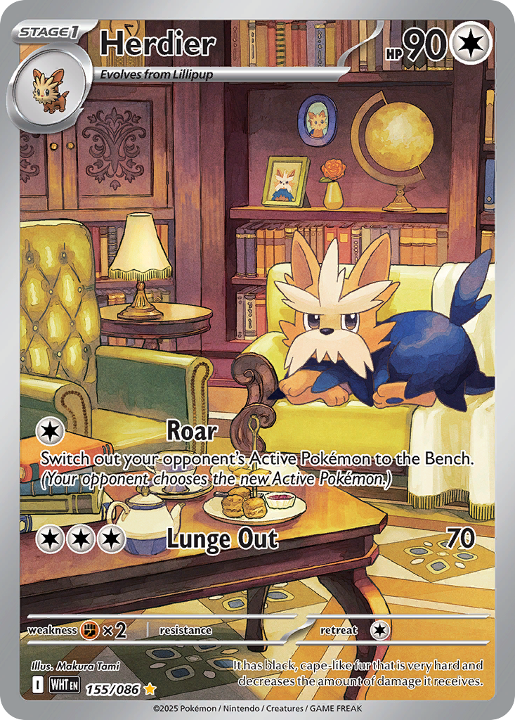 Herdier 155/86 Illustration Rare card from White Flare