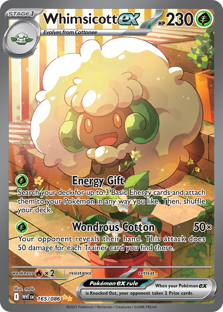 Whimsicott ex 165/86 Special Illustration Rare card from White Flare