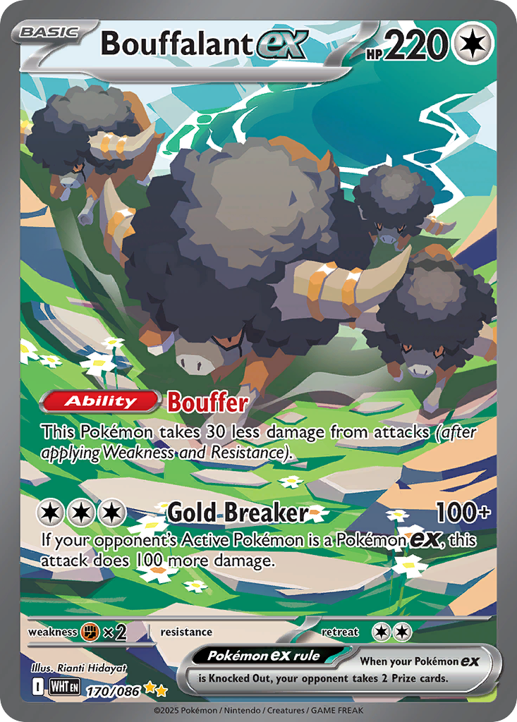 Bouffalant ex 170 Special Illustration Rare card from White Flare