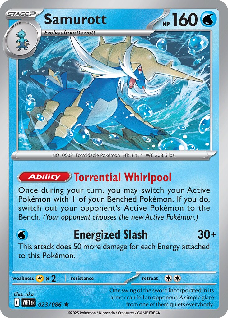 Samurott 23/86 Rare card from White Flare