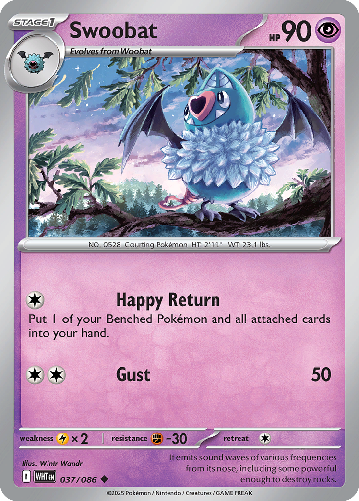Swoobat 37 Uncommon card from White Flare