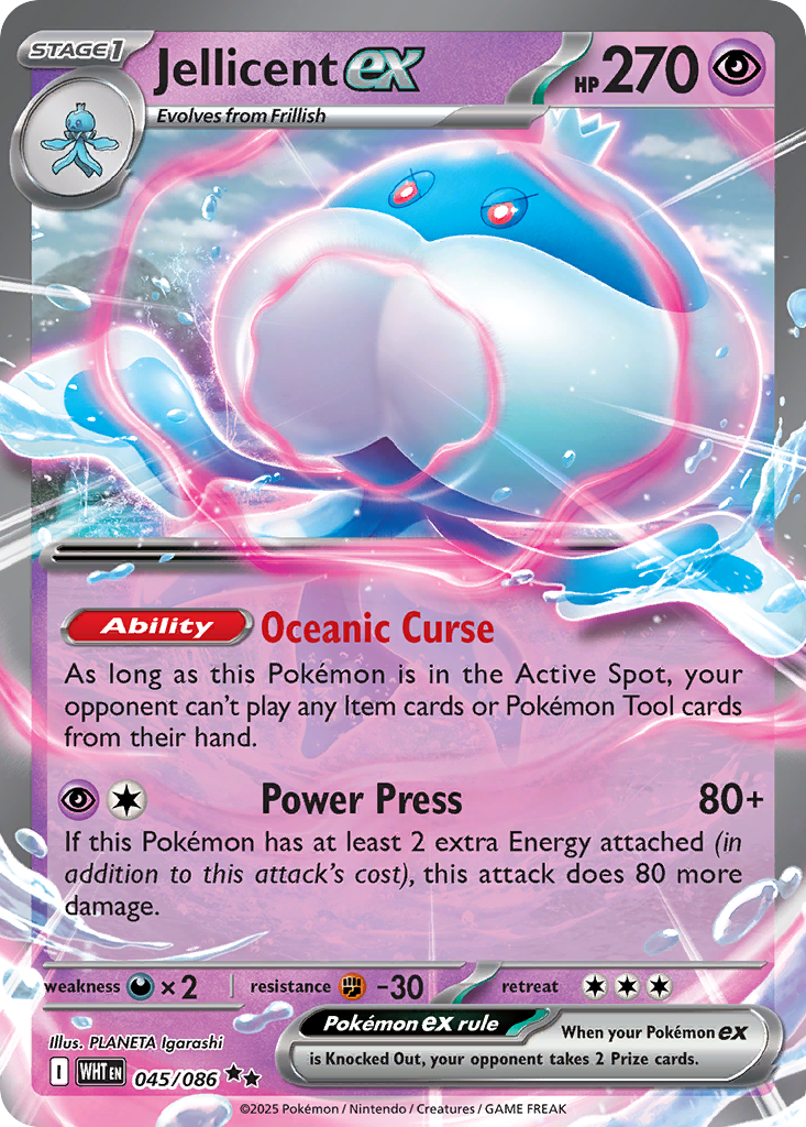 Jellicent ex 45 Double Rare card from White Flare