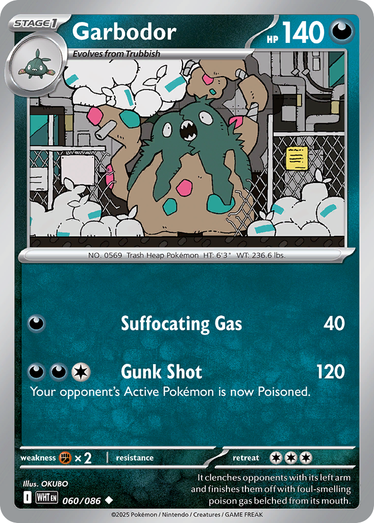 Garbodor 60 Uncommon card from White Flare