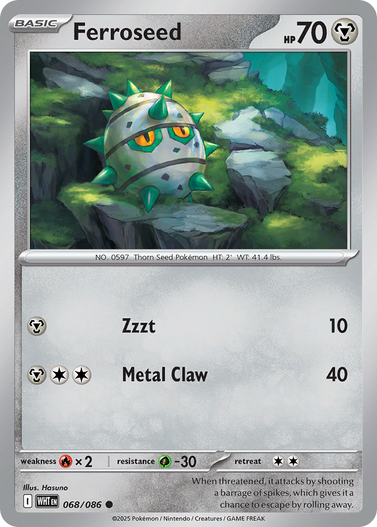 Ferroseed 68 Common card from White Flare