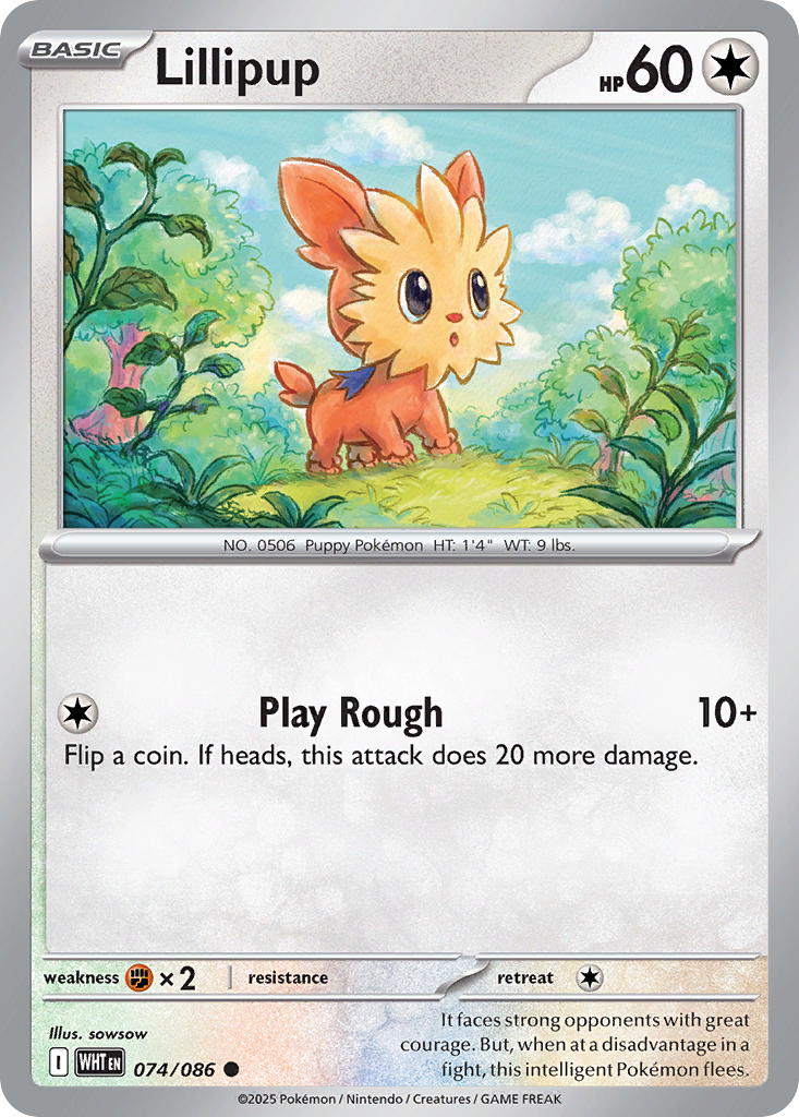Lillipup 74/86 Common card from White Flare
