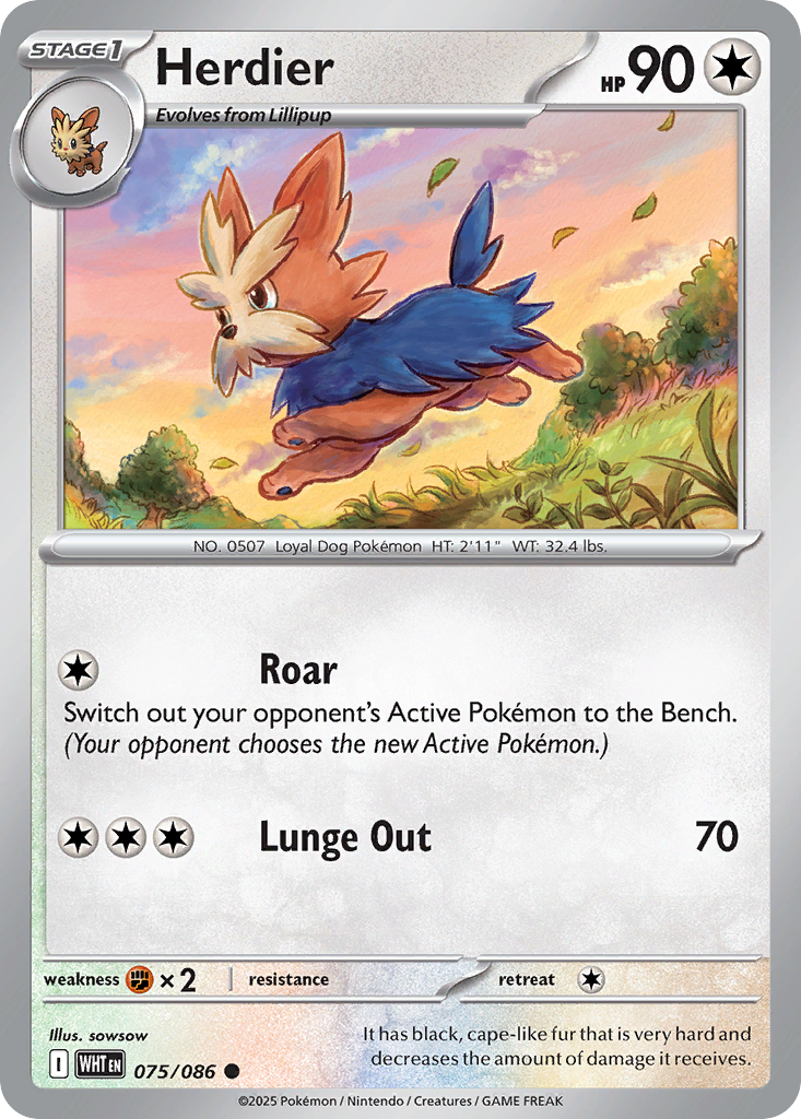 Herdier 75 Common card from White Flare